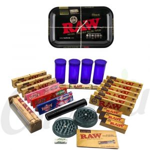 Raw Black Tray Gift Set - Raw + Juicy Jay + Pop Top + Purize