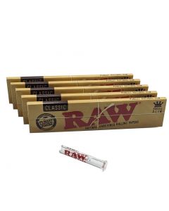 RAW Glass Filter Tip Slim 6mm + Raw Classic King Size Rolling Paper