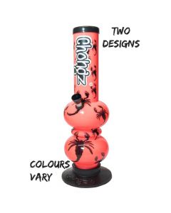 CHONGZ Acrylic Bong 30cm "Lef it out" Double Bubble Waterpipe