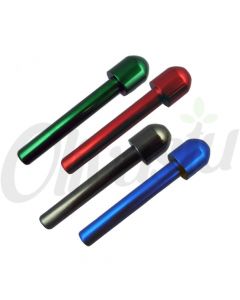 Metal Mushroom Snuff Tubes - Multi Colours