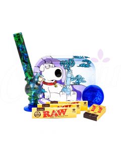 Smoke Arsenal Faded Guy Rolling Tray Bong Gift Set