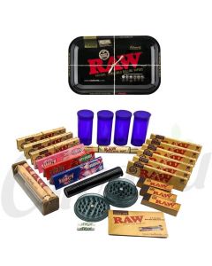 Raw Black Tray Gift Set - Raw + Juicy Jay + Pop Top + Purize