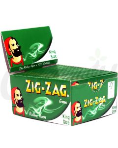 Zig-Zag Green King Size Rolling Papers (Box of 50)