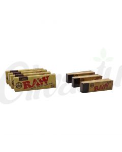 4 x Raw 1 1/4 Rolling Paper with 3 x Roach Tips