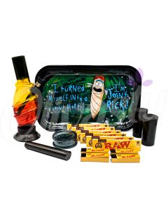 Rick & Morty Large Rolling Tray Bong Gift Set