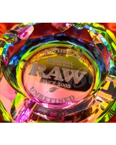 RAW Rainbow Crystal Glass Ashtray