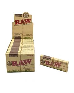 RAW Organic Hemp Connoisseur 1 1/4" Rolling Papers (Box of 24)