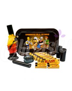 Dabbing All Stars Large Rolling Tray Bong Set