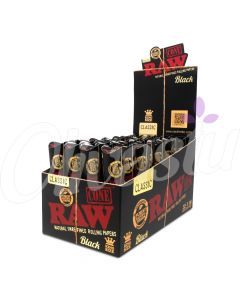 RAW Black Pre-Rolled King Size Cones - (Box of 32 - 96 Cones)