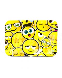 Smiley Faces Metal Rolling Tray - Small