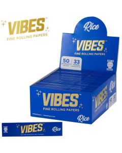 Vibes King Size Slim Rice Rolling Papers (Box of 50)