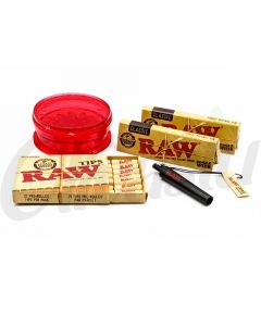 RAW Classic Papers Single Wide Cone Creator Set with Grinder & Pre Rolled Tips