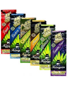 Kingpin Hemp Blunt Wraps - 4 Wraps Per Pack - Assorted Flavours