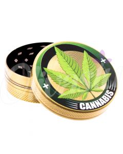 Leaf Cannabis Design 2 Part 50mm Metal Grinder