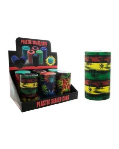 Large Vacuum Sealed Plastic Cans - Leaf Designs