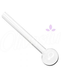 Glass Oil Pipe - 15cm - Clear