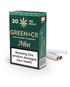 Green & Co Mint CBD Hemp Pre Rolled Cigarettes