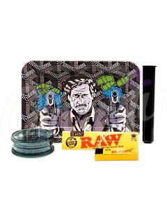 Gangsta Pablo Escobar Small Rolling Tray Set