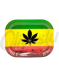 V Syndicate Rasta Black Leaf Metal Rolling Tray