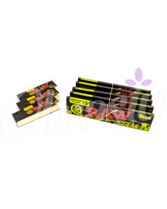 5 x RAW Black Organic King Size Slim Papers with 3 x RAW Black Filter Tips