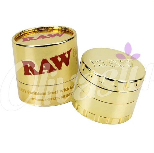 Discover the RAW Stainless Steel Ethereal Gold Plated Grinder: Elevate Your Grinding Game