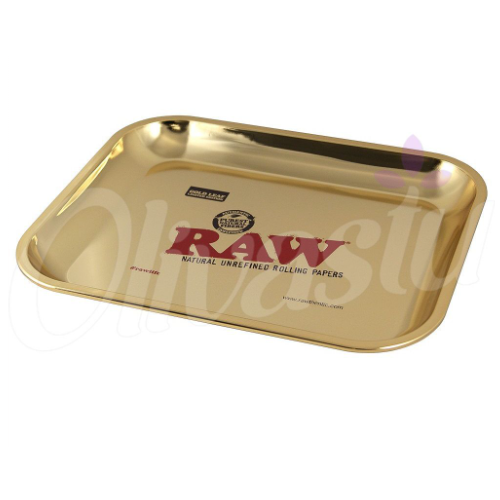 Step Up Your Luxury Game with the RAW Limited Edition 24K Gold Leaf Tray - Small