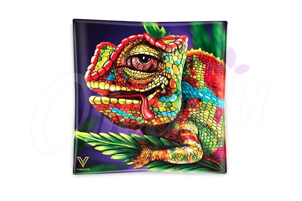  Cloud 9 Glass Ashtray - Colourful Chameleon - 11 x 11cm