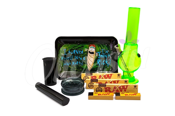 Rick Roll Rick & Morty Small Tray Bong Set