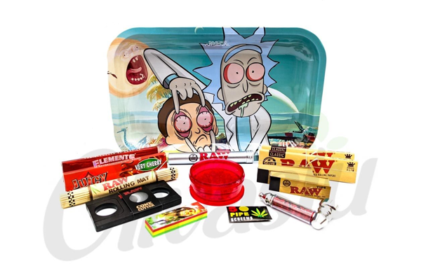 Smoke Arsenal Riggity Wrecked Medium Premium Rolling Tray Metal Rolling Gift Set