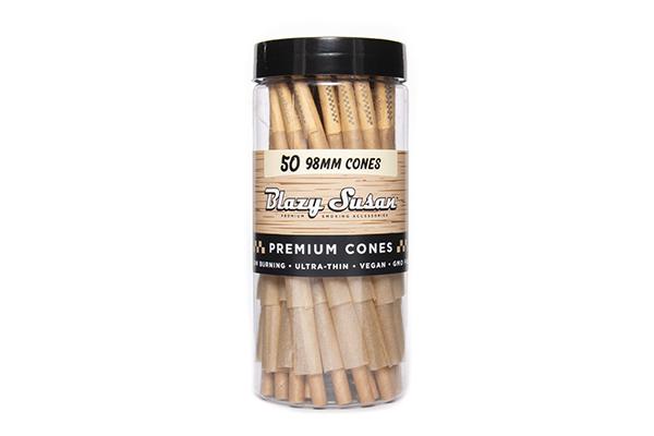 Blazy Susan Brown Pre Roll Cones Tubs - 50 Cones Per Tub