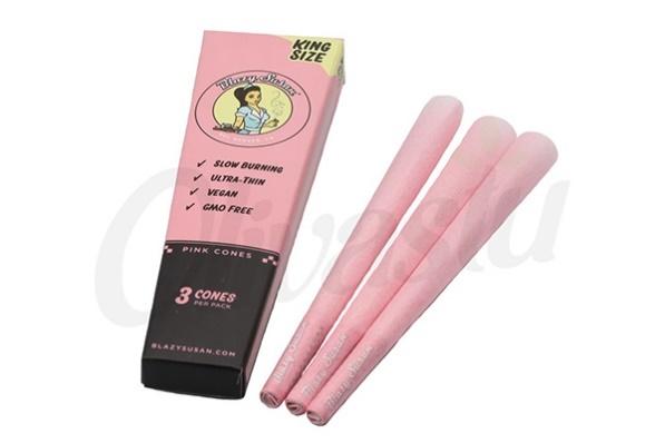 Blazy Susan King Size Pre-Rolled Pink Cones - 3 Cones