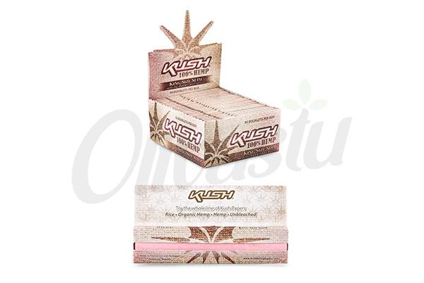 Kush 100% Hemp Pink King Size Slim Rolling Papers