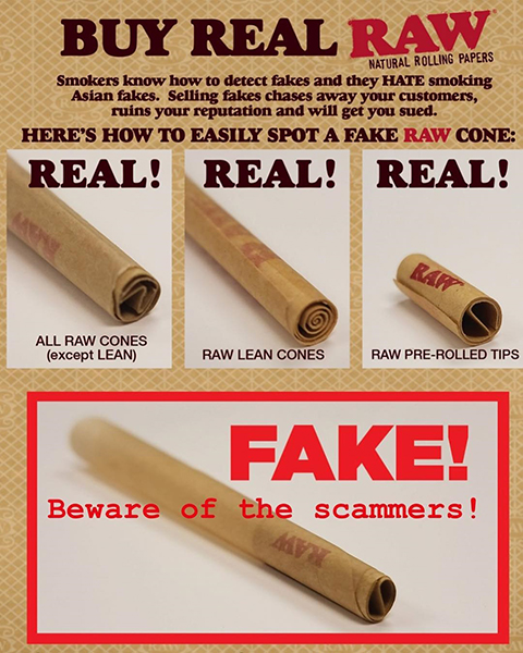 spot fake pre-rolled cones